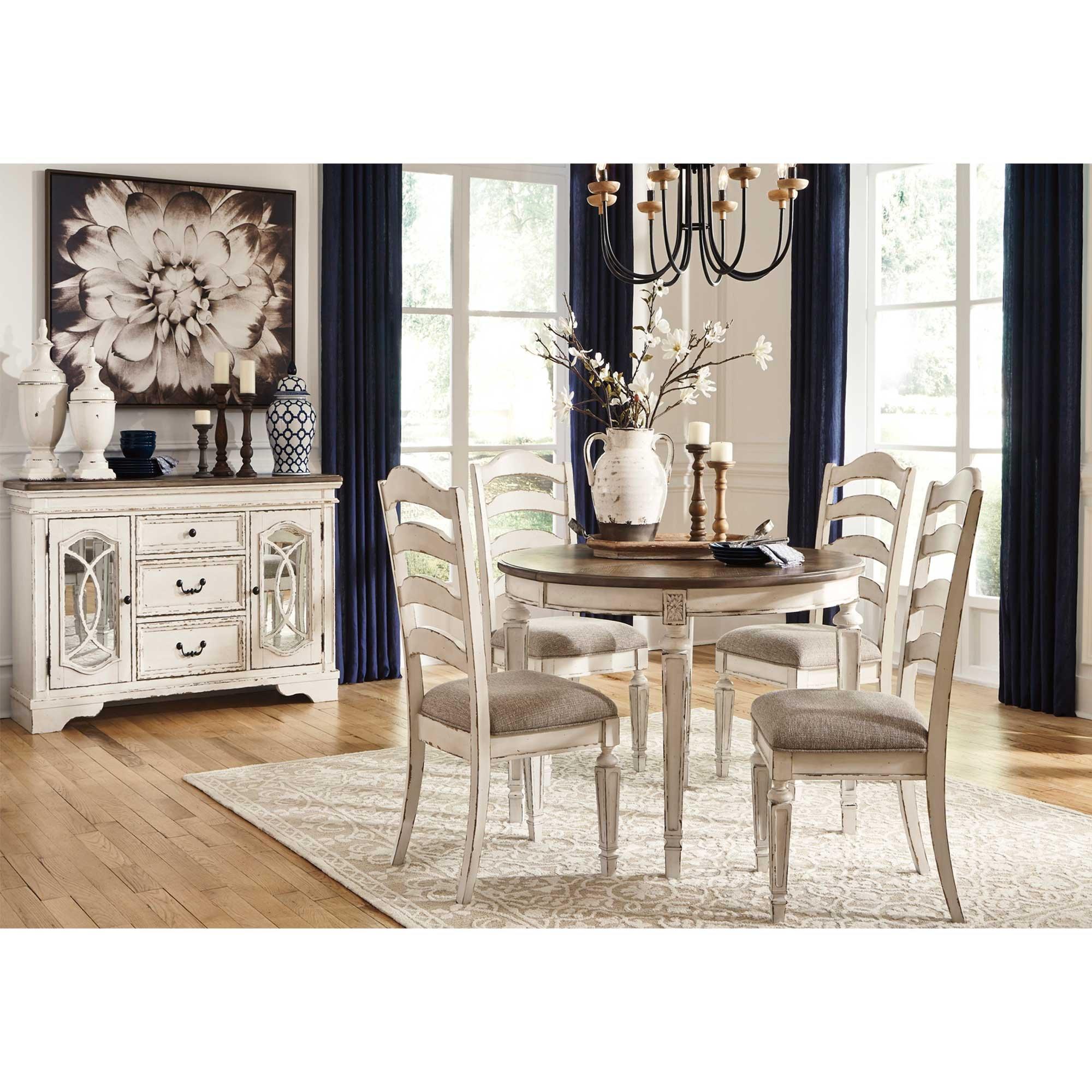 Rent to Own Ashley 6-Piece Realyn Dining Room Collection with Server